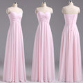 long bridesmaid Dress, pink bridesmaid Dress, chiffon bridesmaid Dress, cheap bridesmaid Dress, BD1644