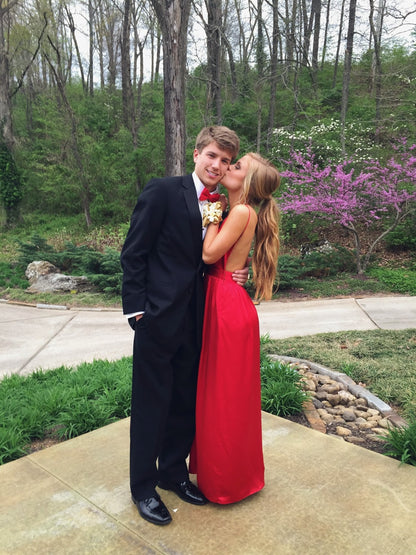 red prom dress,long prom dress,chiffon prom dress,cheap prom dress,backless evening dress,BD2622