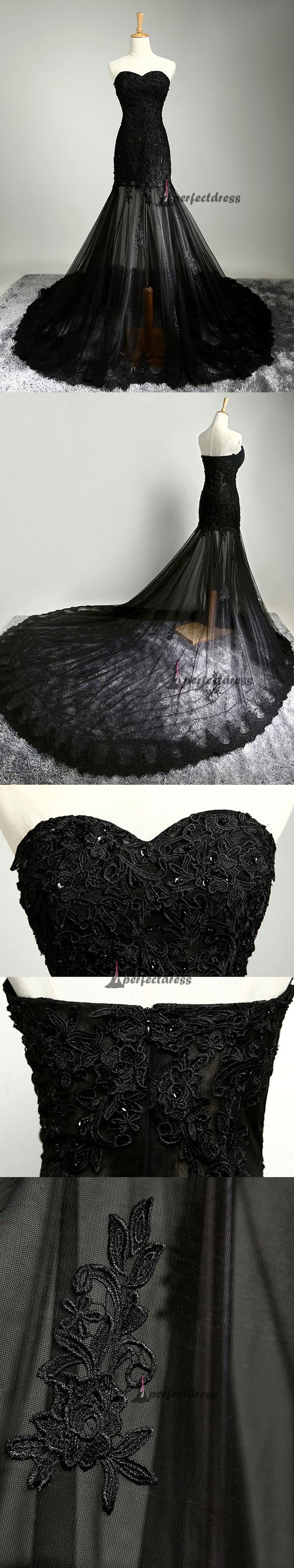 Black Sexy Prom Dresses Sweetheart Sheath,Column Prom Dress,Evening Dresses,PD4558702