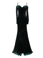 Sexy Prom Dresses,Velvet Hunter Long Prom Dresses,PD4558759