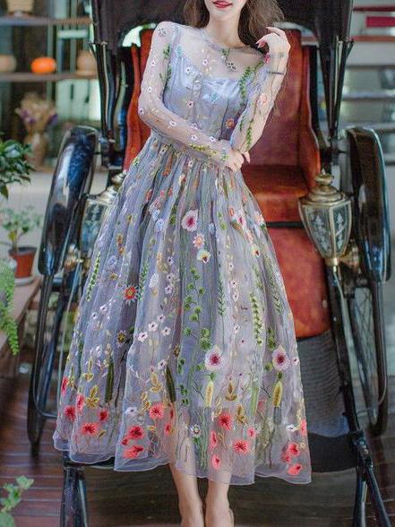 Beautiful Prom Dresses, A-line Lace Tea-length Tulle Prom Dresses,PD4558712
