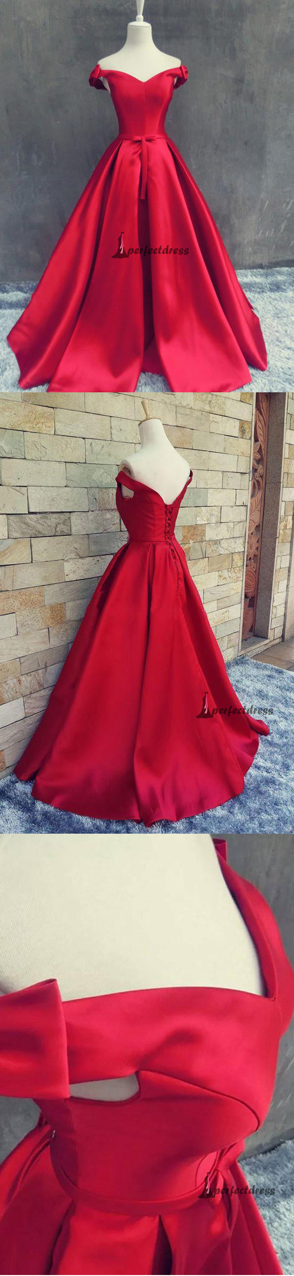 A-line prom dress Short Sleeve Lace-up Back Long Prom Dress Evening Dress,PD45587210