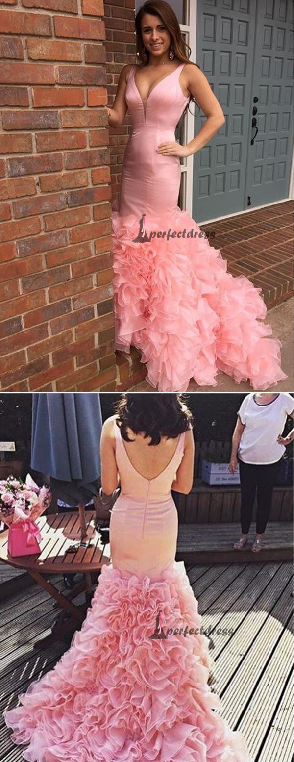 Mermaid Prom Dress,Gorgeous Pink Prom Dress,PD4558715