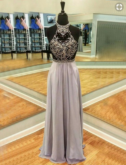Green two pieces lace long prom dress, long evening dresses,PD4558922