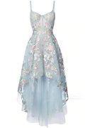 Spaghetti Straps Sweetheart Asymmetrical Prom Dress High Low Homecoming Dresses BD22063