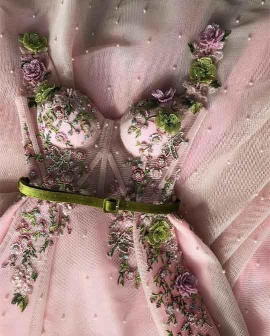 Sweetheart Spaghetti Straps Prom Dresses with Flower,BD22024