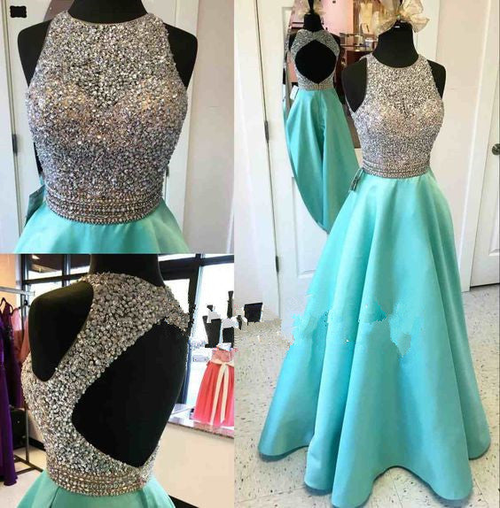Sexy Prom Dresses,Cheap Prom Dress,Long Prom Dress,Beading Prom Dress,High Neck Prom Dress,PD0015