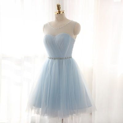 short bridesmaid dress,tulle bridesmaid dress,homecoming dress,short prom dress,BD691