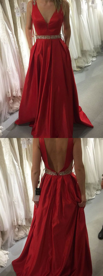 Heather Hartwick Heather Hartwick saved to Prom/Evening in Dresses Red Prom Dresses,A-line Prom Dresses,V-neck Satin Prom Dresses,Long Prom Dresses,PD45790