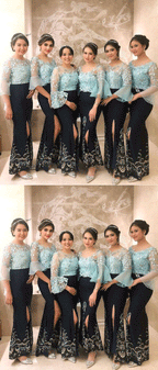 Mermaid Scoop Bridesmaid Dress Floor Length Bridesmaid Dress,BH91069
