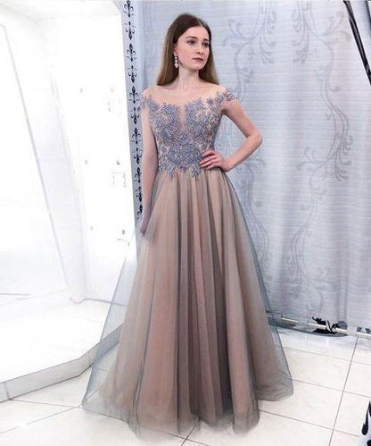 Elegant Tulle Evening Dress, Long Prom Dress, BH91213