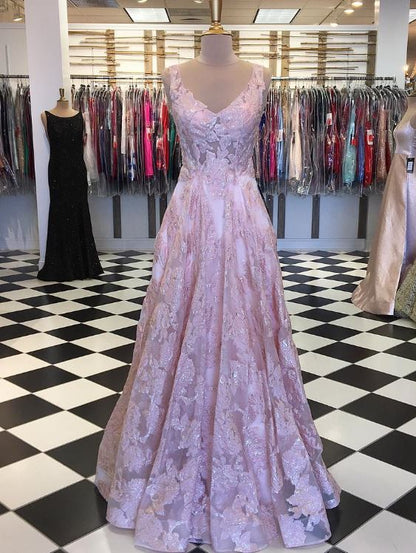 A-Line Sleeveless Long Prom Dresses,Formal Evening Dresses,BH91184