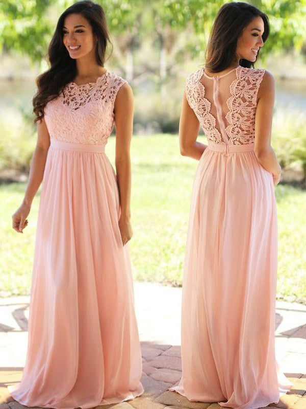 pink chiffon Bridesmaid Dresses,modest Bridesmaid Dress,cheap Bridesmaid Dresses,PD00226