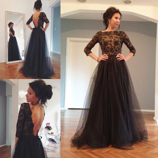 long prom dress,black Prom Dress,backless prom dress,Charming prom dress,evening dress,BD776