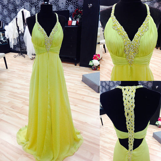 lemon prom Dress,charming Prom Dress,long prom dress,evening dress,BD1230