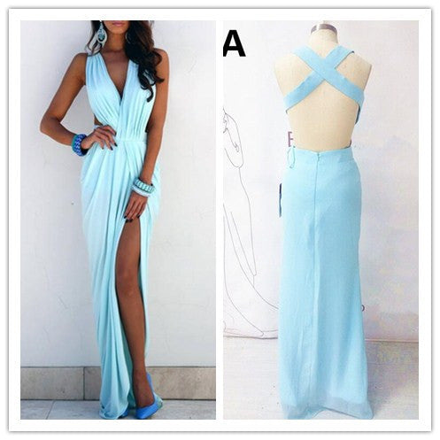 blue prom Dress,sexy Prom Dress,backless prom dress,long prom dress,BD1412