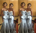 gray bridesmaid dress,long bridesmaid dress,gray bridesmaid dress,mermaid bridesmaid dress,BD1643